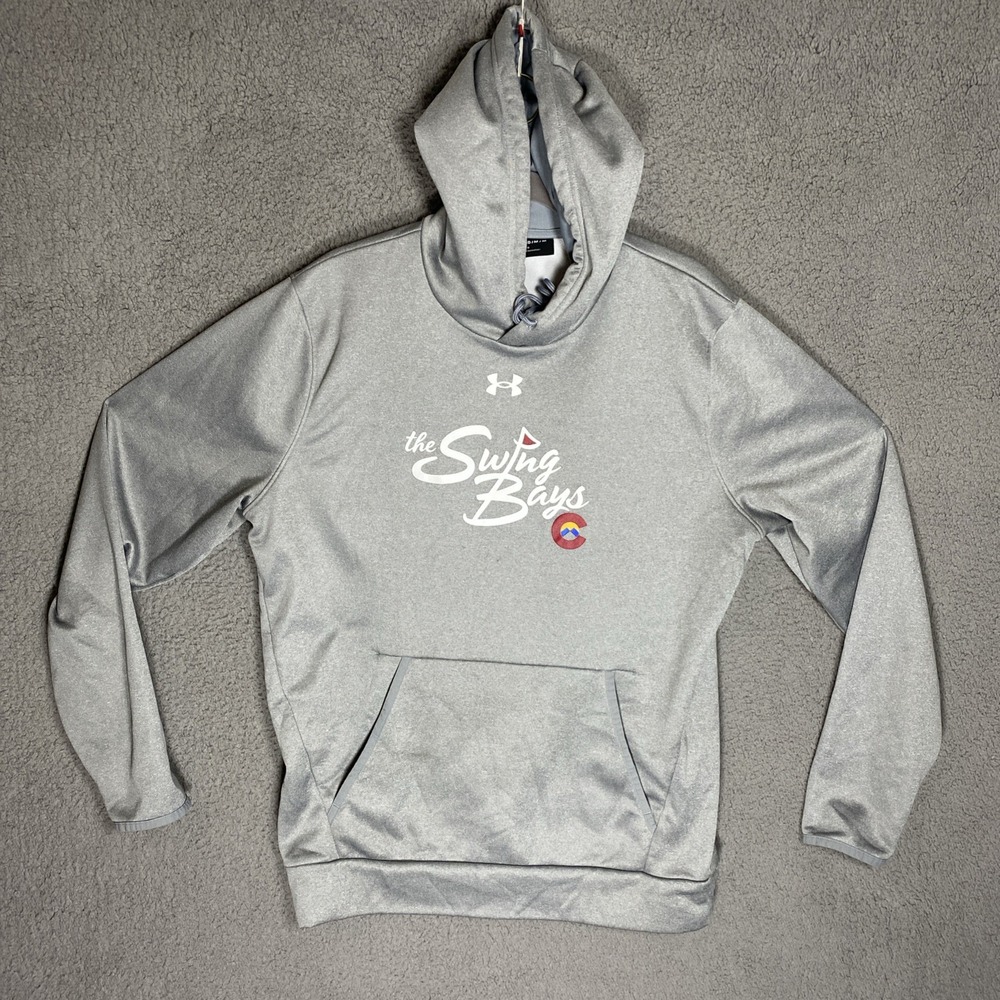 Under Armour Men's M  UA Hustle Fleece Hoodie "the Swing Bays Colorado".